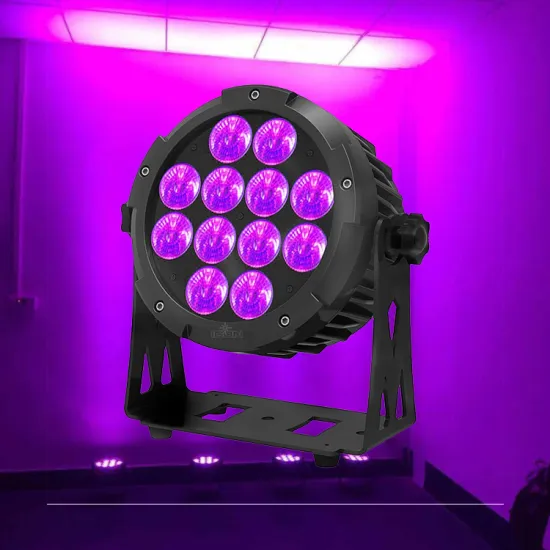 Waterproof DJ Mini LED Par Can Light with Aluminum Housing and Warm White Output - 12x18W, 54PCS Luminous Diodes