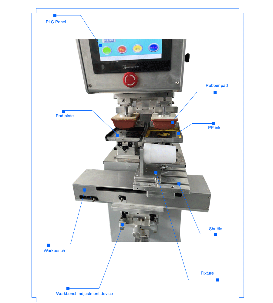 Plc Printer High Precision PLC Pad Printer with Shuttle China Manufacturers ...