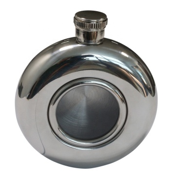 Finestra di vetro trasparente 5 oz 304 in acciaio inossidabile arrotiglia di fianco