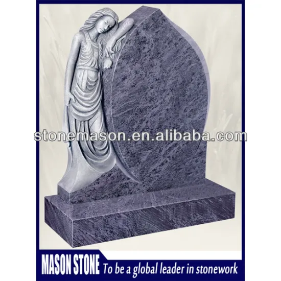 Antique carved lady rose headstone