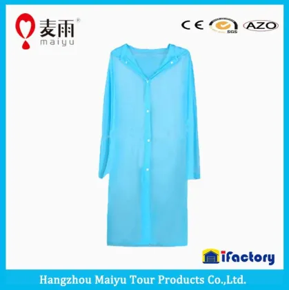 Wholesale long rain poncho polyster raincoat
