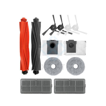 X40 PRO Ultra Accessory: Double Glue Brush, Filter Element Cloth, Plastic Card Dust Bag, and Edge Brush Replacement Guide