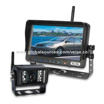 Rear-view Safety System Kit with 2.4GHz Wireless Receiver, Auto Mirror Image Video When Reversing