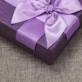 Custom Luxury Purple Gift Box With Ribbon Lid