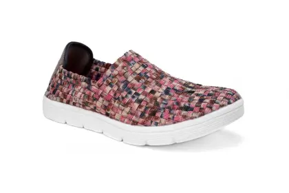 Women's Casual Plum Comfortable Basket Woven Loafers