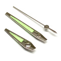 Custom Baton watch hands with green luminous