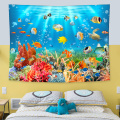 Aquatic plush decorative tapestry