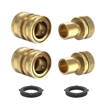 3/4 Inch GHT Brass Garden Hose Quick Connector Easy Male and Female Connect Fitting Customizable OEM Support