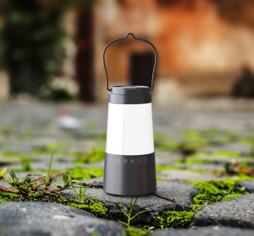 Lampa zewnętrzna LED z głośnikiem Bluetooth - muzyka i światła RGB
