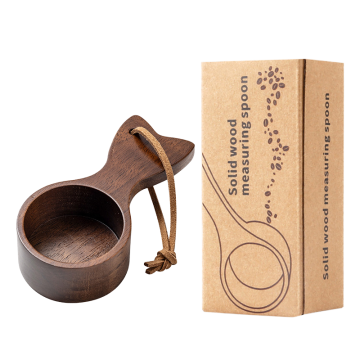 Walnut Wood Espresso Coffee Measuring Scoop