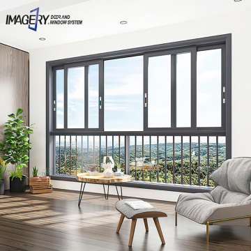 Aluminium 2-Track Sliding Glass Windows: Windproof and Folding Screen Features