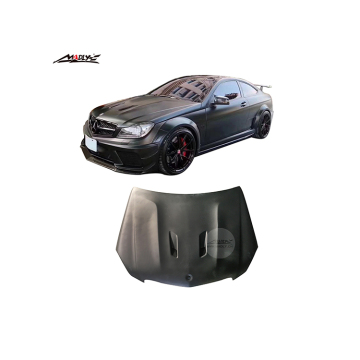 2010-2013 Mercedes Benz W204 C63 Hood - 2-Door Coupe Fiber Glass