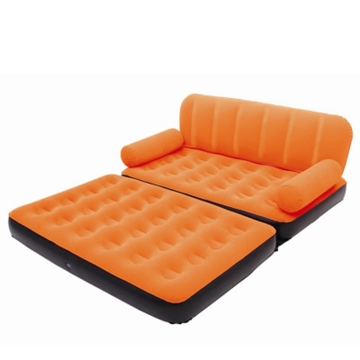 Orange 5-in-1 Home Outdoor Inflatable Double Person Sofa Bed