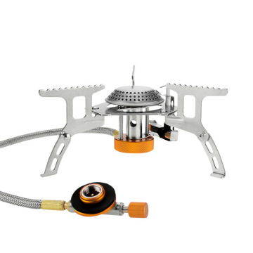 Portable Electronic Ignition Camping Gas Stove for Hiking and Picnics