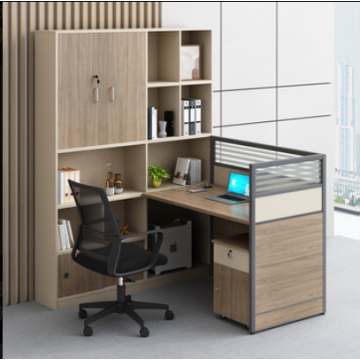Mesa de tela com gabinete alto