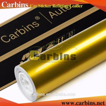 Carbins new prodcut satin metallic pearl vinyl film wrap vinil rolo Gold