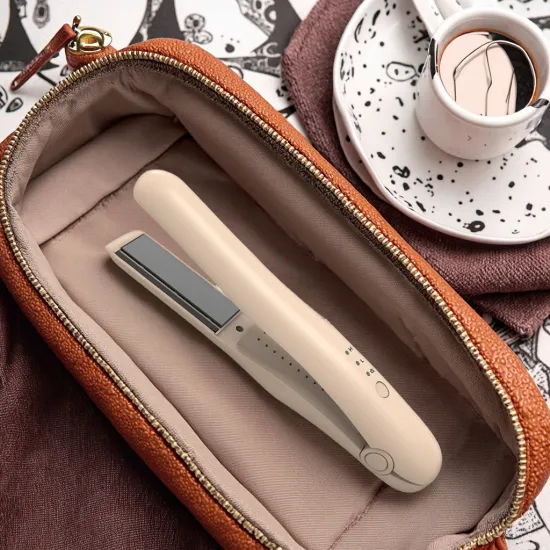 Customized Colors Mini Cordless Rechargeable USB Portable Straightener with LED Display