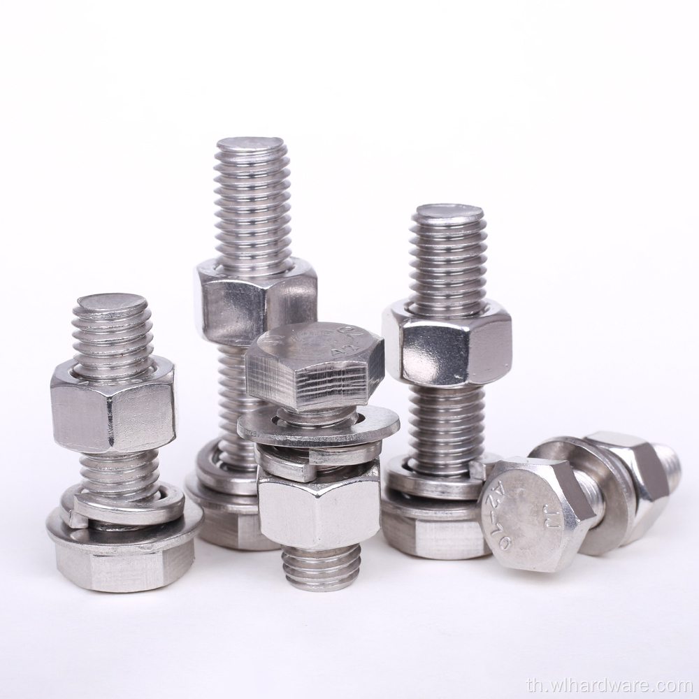 Hex Bolt Din 933 Bolt หัวหกเหลี่ยมสแตนเลส