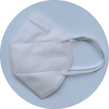 Maschera viso a 5 strati bianco earloop KN95 monouso