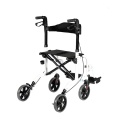 Rollador de aluminio ajustable y silla de transporte para adultos