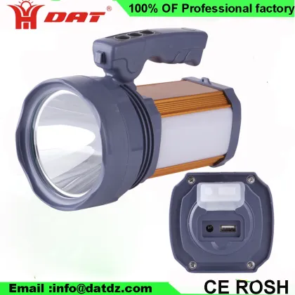 AT-798B new model manufacturing high power searchlight with USB solar searchlight outdoor lighting