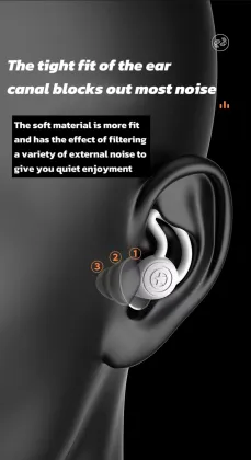Silicone Waterproof Swimming Earplugs with Noise-Cancelling and Anti-Noise Features for Silent Sleep