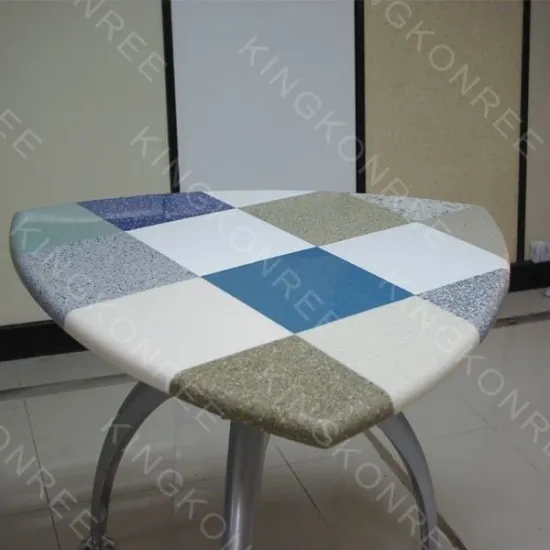 Modern Color Pure Acrylic Solid Surface Dinner Table Tops / Marble Table Tops 700*700 Mm