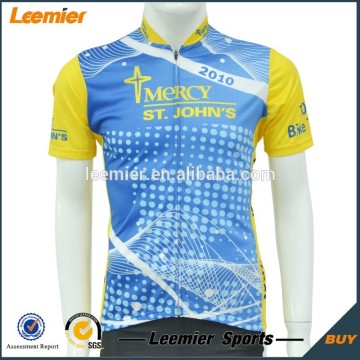 Men's custom sublimation design 3/4 zipper cycling top