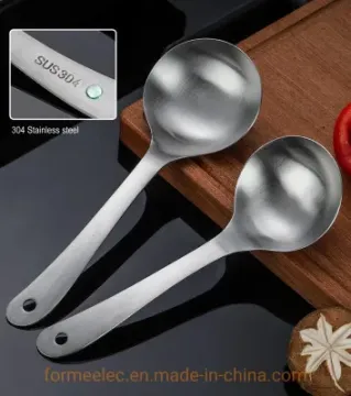 304 Stainless Steel Thickened Long Handle Tablespoon Serving Spoon Soup Spoon Soup Ladle