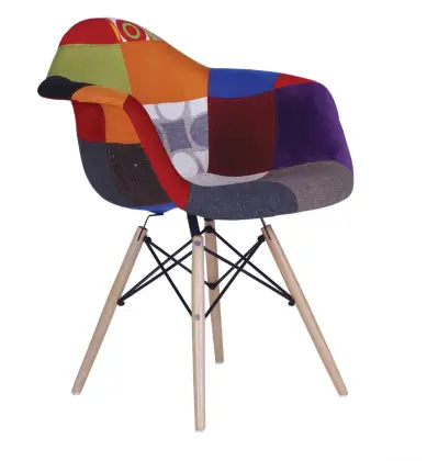 eames daw patchwork upholstered chair replica