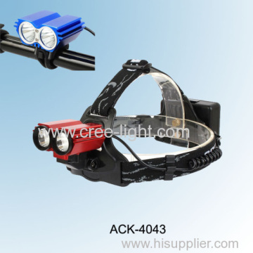 تصميم البومه! 10w 2 * كري ه Xp R2 قيادة دراجات عالية القوة الخفيفة Ack-4043