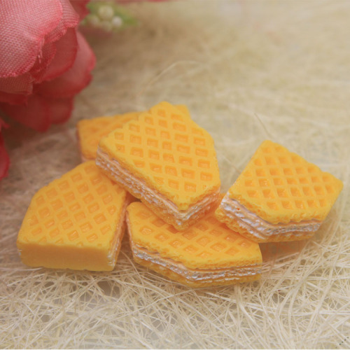 Hot Product Popular Waffle Cookie Bead Cabochons Resin Crafts Mini Charms for Baby Kids Toys Slime Making Accessories