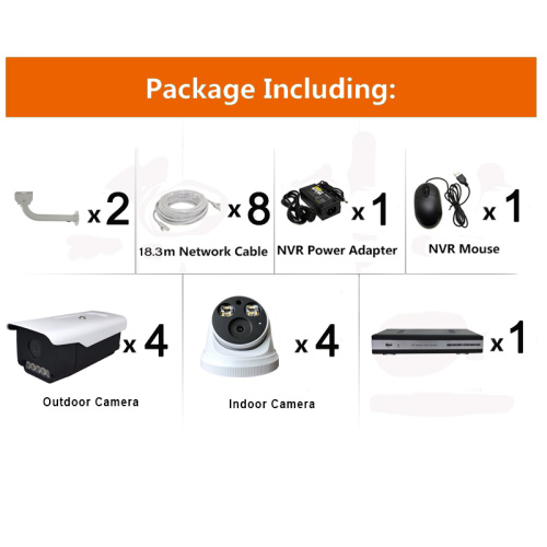 8chs 5.0MP Full Color POE IP Camera Systems