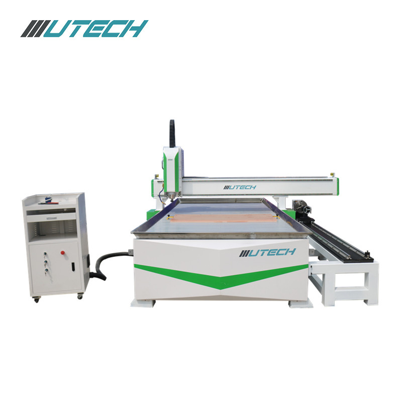 Cylindrical products processing CNC router 1530 with rotary