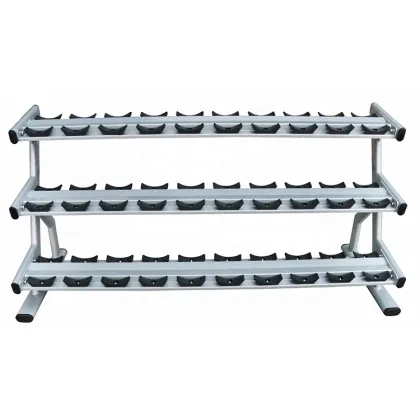 3 tier dumbbells rack fitness gym equipment sets