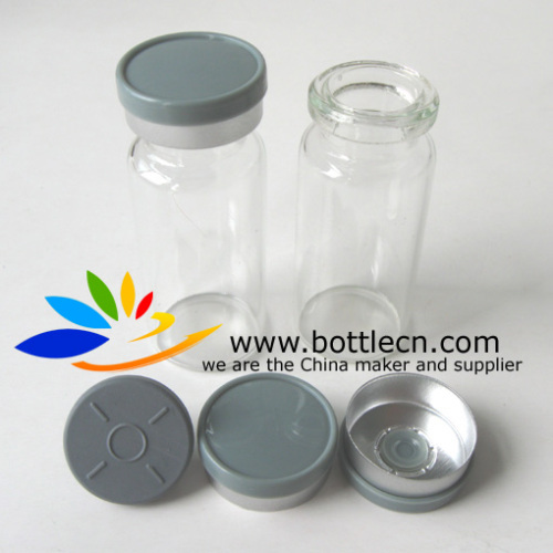 pharmaceutical glass 10ml vials for steroids with rubber and cap