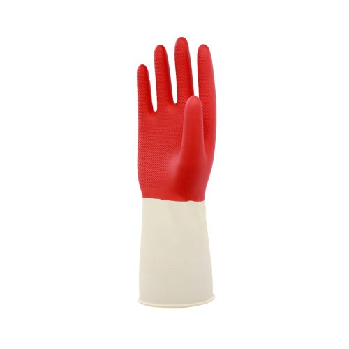 Cocina bicolor Manga larga Guantes de látex para látex Cleaning para lavavajillas Guantes de cocina de lavavajillas