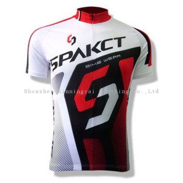 Comfortable Polyester With Full Zipper Custom Printed Cycling Jerseys Sportswear