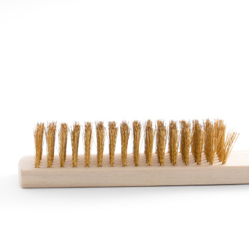 Metal Copper Brush with Paint Protection Film and Wooden Handle for Rust and Scratch Testing