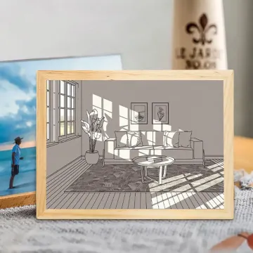 Three-Color Luminous LED Lighting Painting Decorative Frame