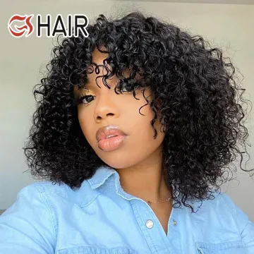 GS Wholesale Remy Brazilian Human Hair Bob Wig with Bangs