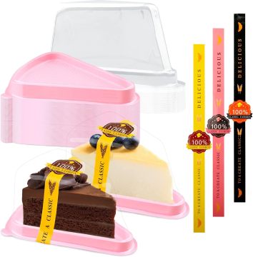 Klarer Plastikkuchenscheibenbehälter - Einwegkäsekuchen- und Kuchenboxen mit Deckel