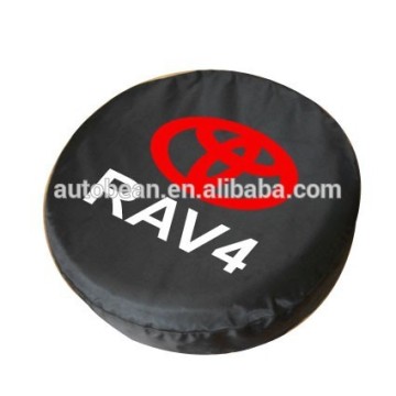 customer logo print 0.7 mm black vinyl spare tire cover
