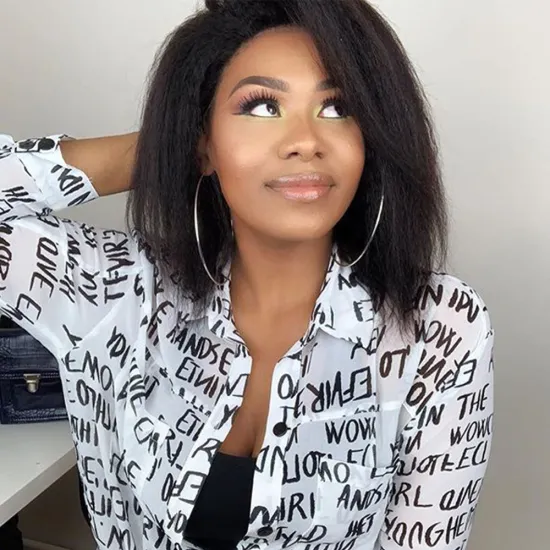 Lsy 4x4 Bob Kinky Straight Lace Closure Human Hair Wig Unit Lace Front Wig 100% Human Hair Lace Wigs Sales For Black Women