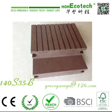 anti-skidding wood plastic composite flooring China wpc factory
