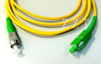 FC / APC Single Mode Fiber Optic Patch Cords / Fiber Optic