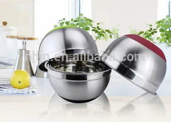 Stainless Steel Mixing Bowl Set, 4 Metal Prep Bowls