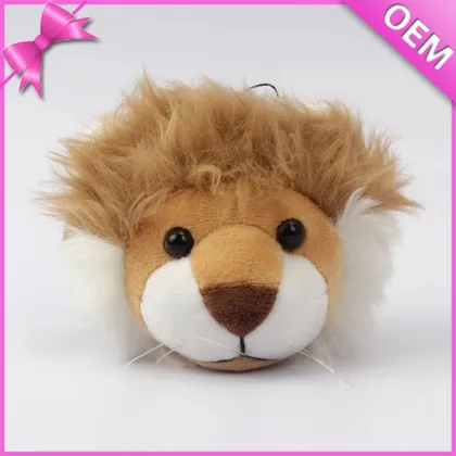 Mini plush lion toy,lion plush toy keychain,plush lion head keychain