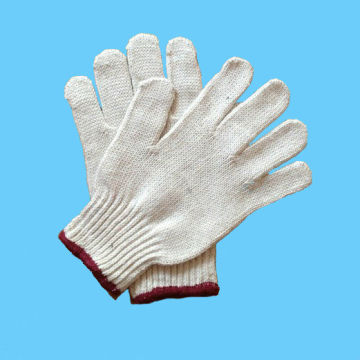 knitted cotton gloves,machine knitted seamless gloves