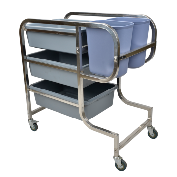 Stainless Steel Square Tube Collecting Cart